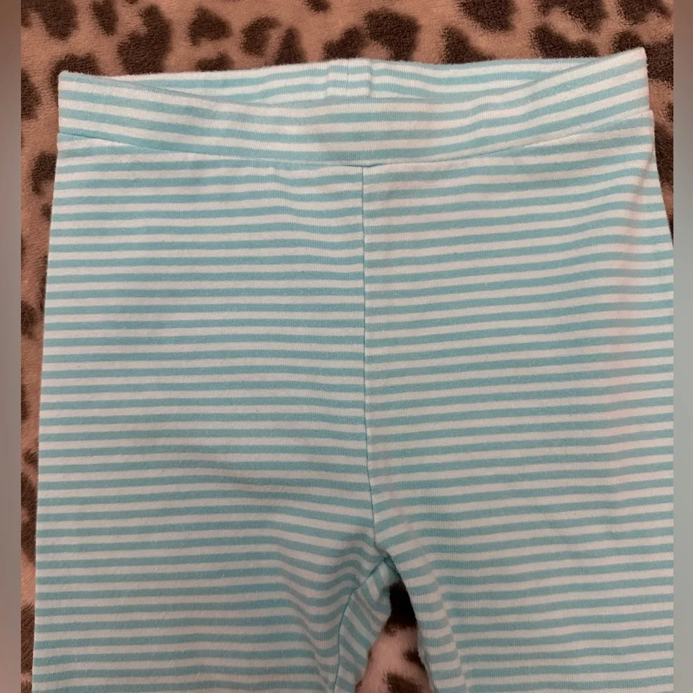 babyGap Striped Leggings with Lace Trim in Blue Size Toddler 3 Years